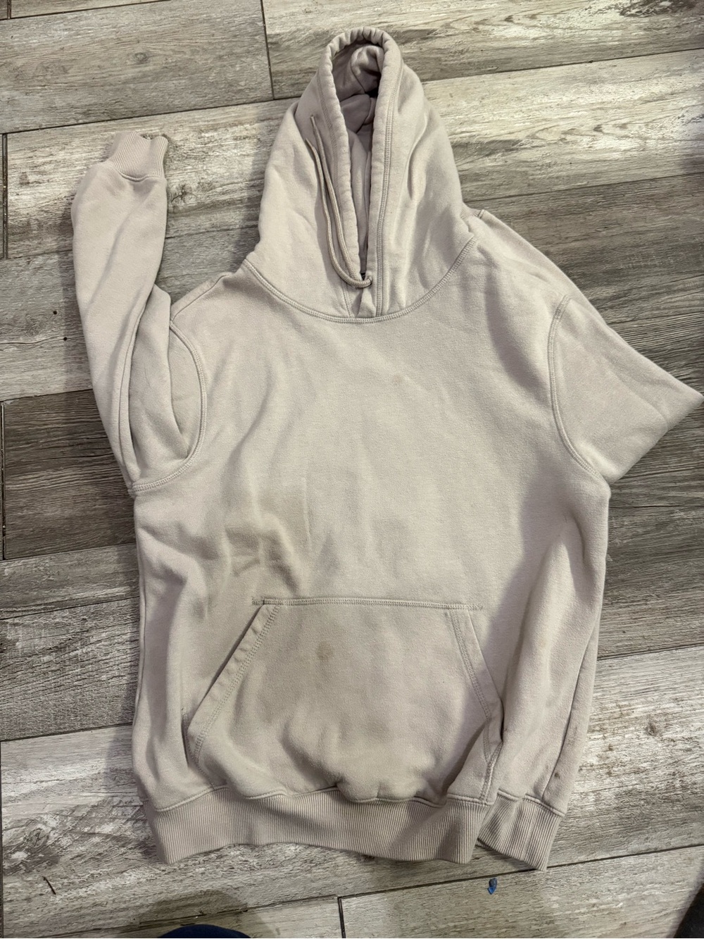 Women's Cream Hooded Pullover Sweatshirt
